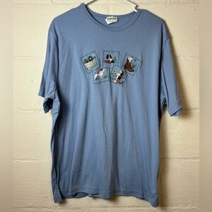 Vintage Bon Worth Woman’s 90’s Puppies Short Sleeve Casual Shirt Size Large